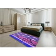 thumbnail image 4 of Ahgly Company Indoor Rectangle Patterned Purple Mimosa Purple Area Rugs, 3' x 5', 4 of 6