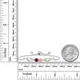 thumbnail image 3 of Gem Stone King 1.42 Ct Peach Morganite Red Created Ruby 925 Silver and 10K Yellow Gold Lab Grown Diamond Bracelet for Women, 3 of 3