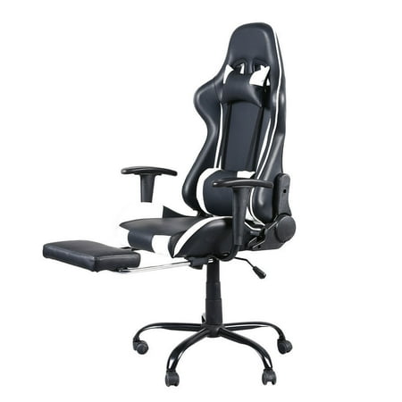 Zimtown New Gaming Chair Racing Style High Back Office Chair Lumbar Support And Headrest Multi Color