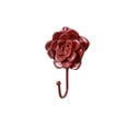 thumbnail image 2 of Handcrafted Model Ships K-9048-L-Red Rustic Red Cast Iron Decorative Rose Hook, 7 in., 2 of 2