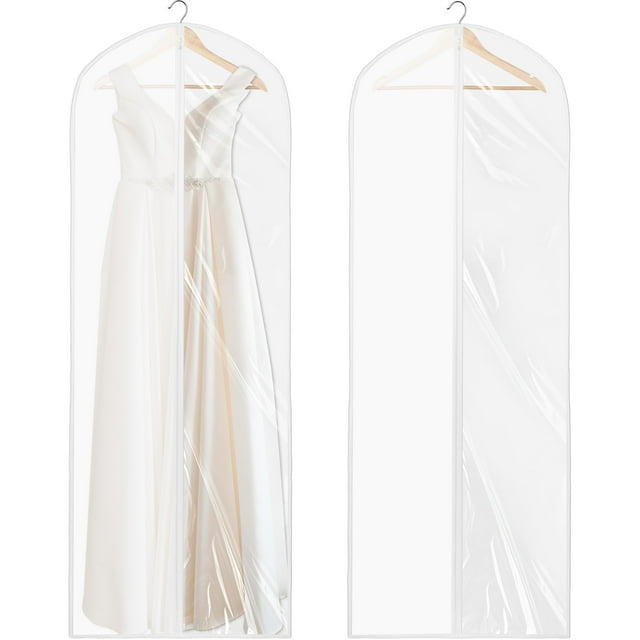 Bolsas para ropa Simple Houseware, transparentes, 165 cm con cremallera, paquete de 2