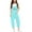 Sky Blue, variant on Pants for Girls Casual V Strap Romper Solid Color Loose Casual Romper Pocket Activewear