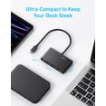 thumbnail image 3 of Anker USB-C Hub, Fast 10Gbps USB 3.2 Display Hub, USB-C to 4-Port Hub with 100W Max PD-in for MacBook Pro, iPad, iPhone 15, Surface Pro, Dell and More, 3 of 8