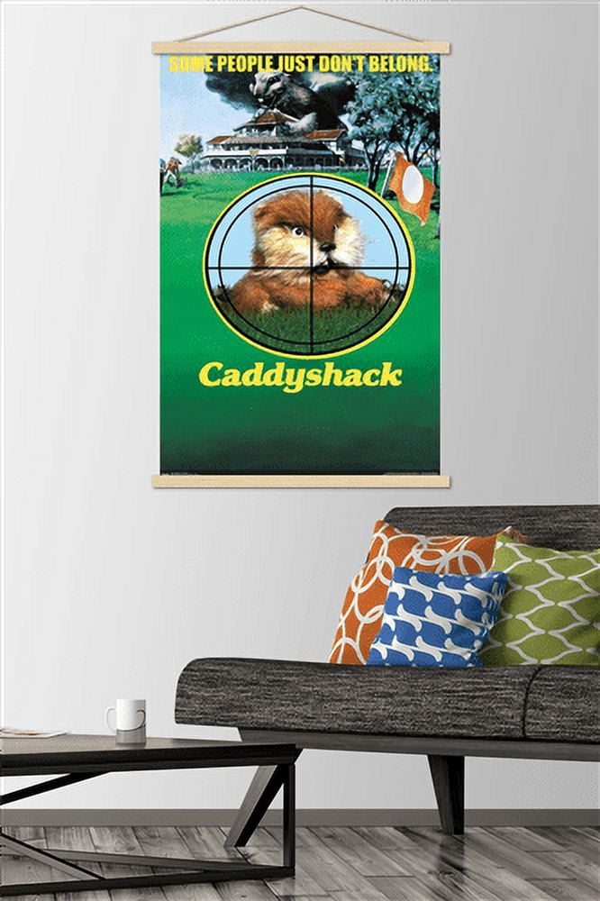 Caddyshack - One Sheet Wall Poster with Wooden Magnetic Frame, 22.375" x 34"