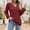 Wine, variant on Lenago Womens Tunic Tops Plus Size Fashion Solid V-Neck Long Sleeve Loose T-shirt Top Basic Blouses T Shirts