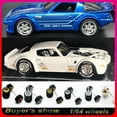 thumbnail image 3 of Metallic Color 1/64 Wheels With Rubber Tires 1 Set(4pcs) Plastic Basic Modified Parts Vehicle Toy For Hotwheels Tomica Mini GT, 3 of 5