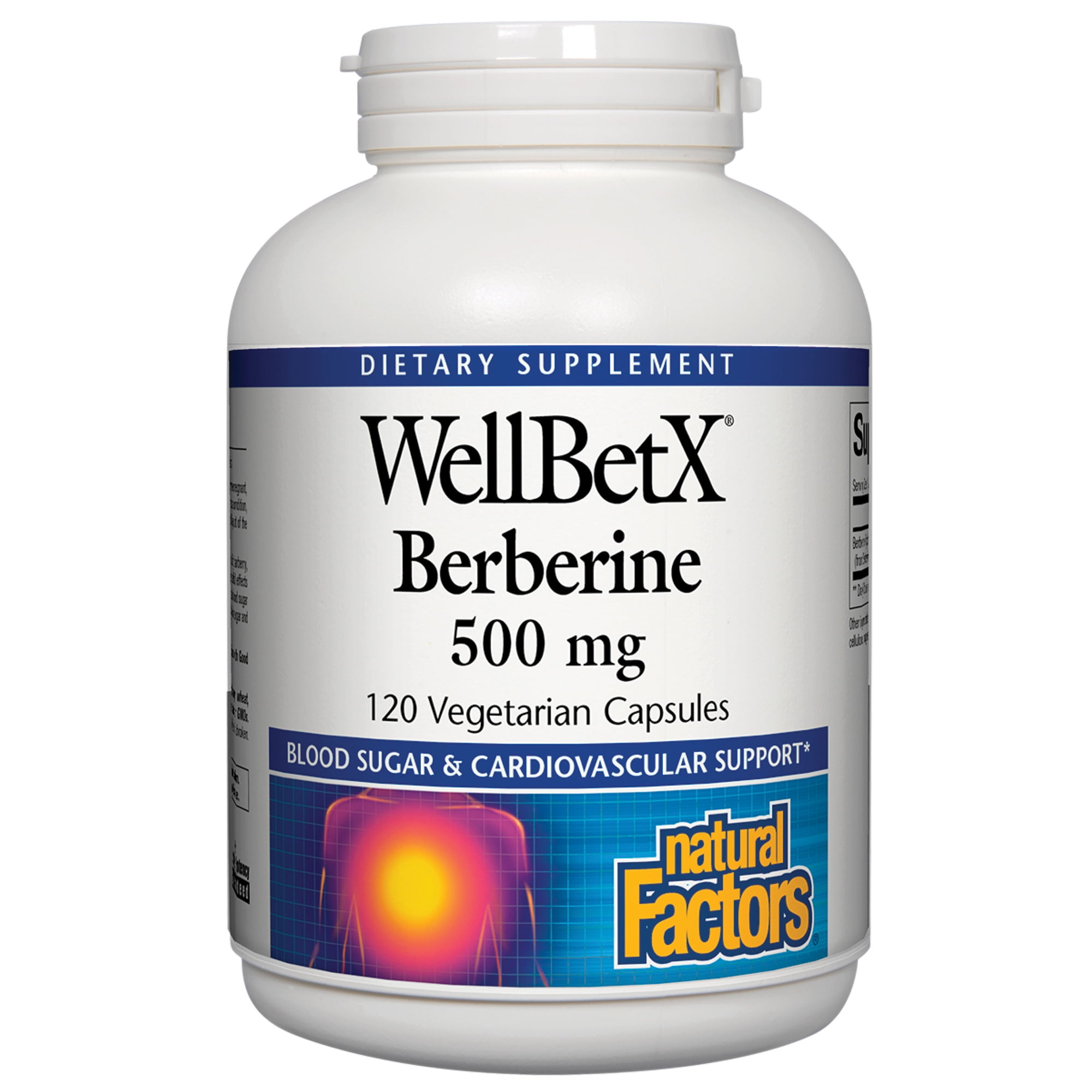 WellBetX Berberine 500 mg by Natural Factors, 120 Capsules - Walmart.com