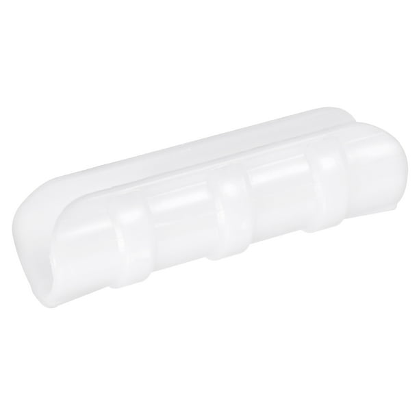Abrazaderas de plástico blancas Uxcell de 22 mm para ganchos de película de invernadero, marco de jardín, tubo, paquete de 10