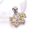 thumbnail image 2 of Yellow Sapphire - Simulated 925 Sterling Silver Butterfly Pendant 0.50" P7812, Sapphire Pendant, Gift For Her, Pear Pendant, Yellow Pendant, 2 of 2