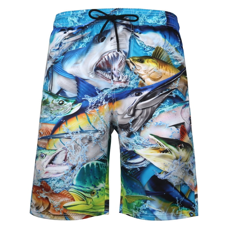 Boys Hawaiian Quick Dry Swim Trunks Slim Fit Sports Board Shorts Beachwear Pants 