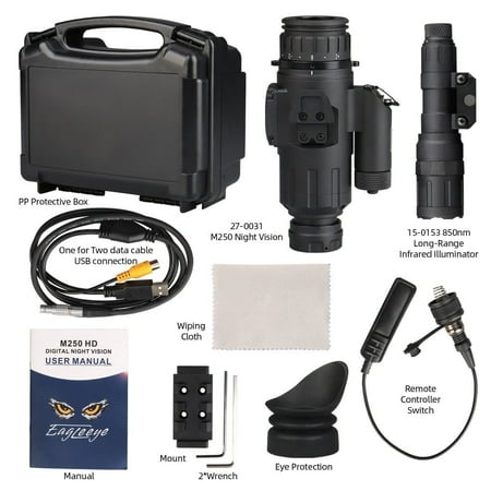 YSS M250 HD Digital Night Vision Monocular Hunting Scope Night Vision Goggles for Day and Night Infrared nvg