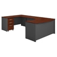 thumbnail image 1 of Series C Left Hand Bow U-Shaped Desk with Mobile File Cabinet in Hansen Cherry, 1 of 7