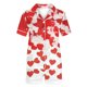 thumbnail image 5 of RKSTN Valentine's Day Gifts Women's Valentines Pajama Sets Plus Size Notch Collar Button Down Valentine Heart Print Short Sleeve T Shirt and Pjs Shorts 2PC Matching Set 2 Piece Summer Loungewear, 5 of 6