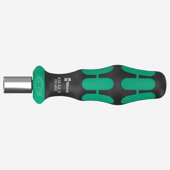 Wera 051492 838 RA S Bitholding Screwdriver, Ratchet Functionality, 1/4" Internal Hex Drive