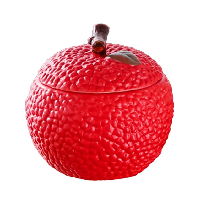 Ceramic Tea Jar Litchi Shaped Loose Tea Canister Multi-function Tea Jar Sealed Tea Jar