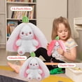 thumbnail image 3 of Peluche MIAODAM, conejo de pascua, zanahoria y fresa, 25 cm, 3 of 7