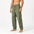 thumbnail image 4 of hotojiny Men's Athletic Pants with Pockets Breathable Mesh Drawstring Elastic Waist Quick Dry Lightweight Pants for Big and Tall, 4 of 5