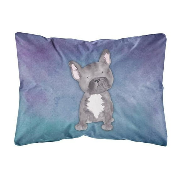 French Bulldog Watercolor Canvas Fabric Decorative Pillow