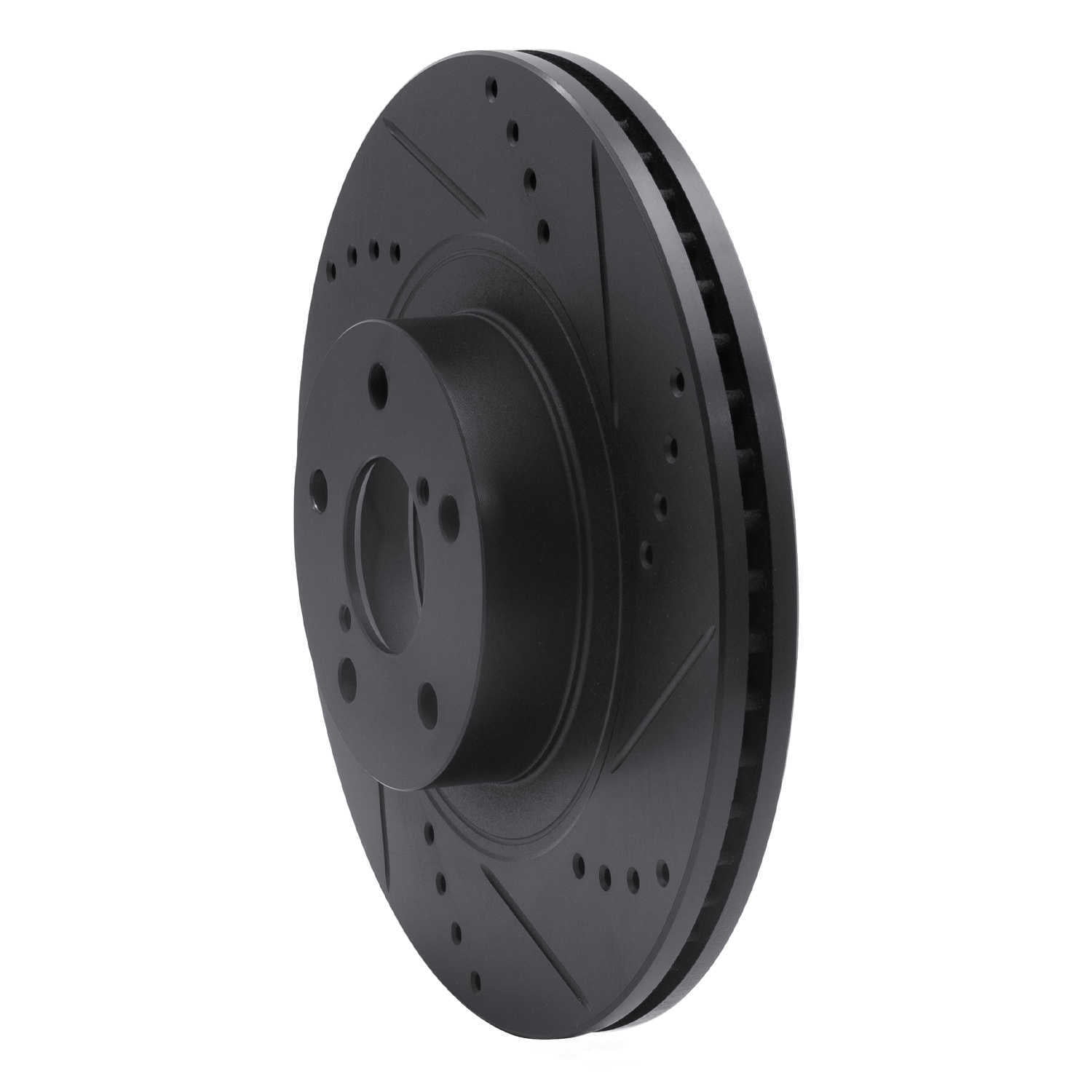 Dynamic Friction Company 633-13034R DFC Brake Rotor - Drilled And Slotted - Black