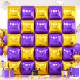 thumbnail image 1 of Kit de pared con globos FEYG, morado metalizado, dorado y plateado, 48 cm, 25 unidades, 1 of 7