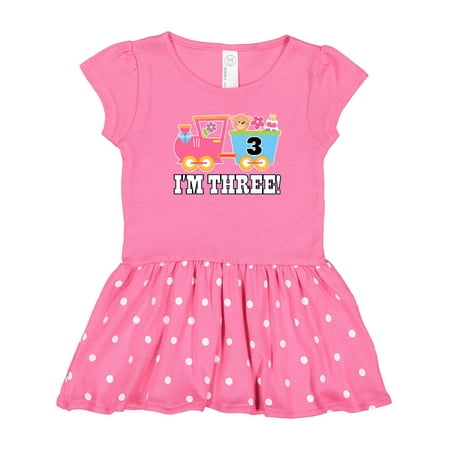 

Inktastic 3rd Birthday Party Girls Train Gift Toddler Girl Dress