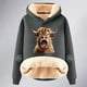 thumbnail image 4 of WILLBEST Sudadera de Mujer Ladies' Cattle Winter Thick Warm Warm Solid Color Color Lamb Hoodie Coat Grande, 4 of 4