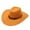 Orange, variant on Western Cowboy Hat for Men and Women Fashionable Wide Brim Sun Summer Outdoor Travel Hat