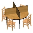 thumbnail image 2 of Study Carrel - 4 Carrels - Small - Oak/Black, 2 of 7