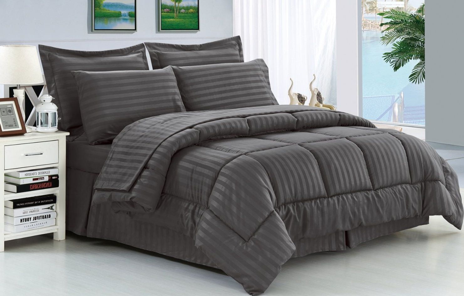 Ultra Lush King Size Down Alternative 8 Piece Bed in a Bag ...