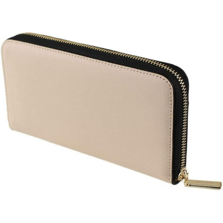 Kate Spade Staci Large Zip Around Continental Wallet White Black Multi
