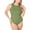 Pea Green, variant on Women's Sleeveless Halter Neck Bodysuits, Stretch-fit Tank Tops, S-3XL