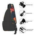 thumbnail image 5 of ZICANCN Crossbody Sling Bags for Women Men,Tropical Flower Seamless Pattern Casual Shoulder Backpacks for Hiking Daypacks, 5 of 9
