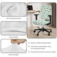 thumbnail image 3 of SCRAWLGOD Set of 4 Removable Office Chair Slipcover with Armrest Covers Elastic Dustproof Desk Chair Cover Crease Resistant Swivel Chair Protector, Capybara Heart Strawberry, 3 of 7
