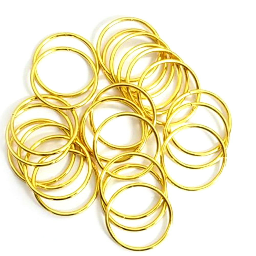 Better Crafts Metal Gold Rings (2 inch, 12 Pack)