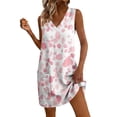 thumbnail image 3 of Summer Dresses for Women 2026 Plus Size V-Neck Sleeveless Floral Printed Summer Flowy Casual Midi Dress Beach Vacation Sundresses with Pockets, 3 of 8