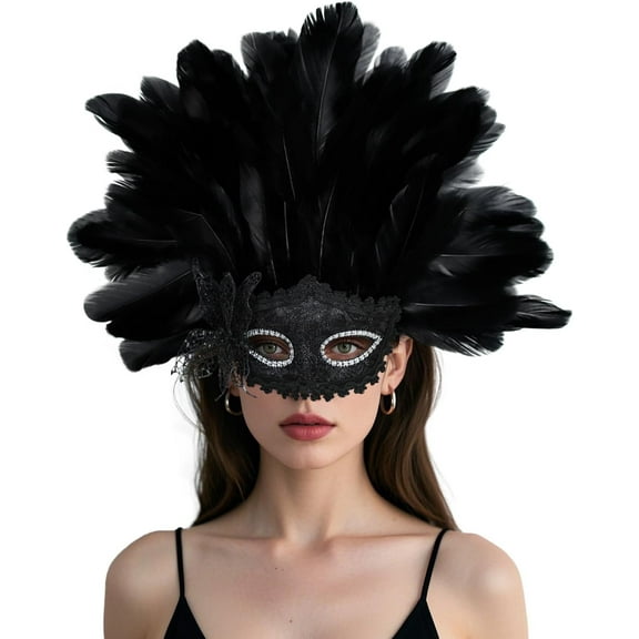 Women Feather Headpiece Carnival Caribbean Headdress Showgirl Cosplay Accessories