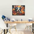 thumbnail image 5 of Logiee Cute Colorful Flower French Bulldog Print Canvas Wall Art ,Art Poster,Canvas Decorative Picture,Decor Wall Pictures for Living Room Bedroom Bathroom,Ready to Hang, 5 of 6