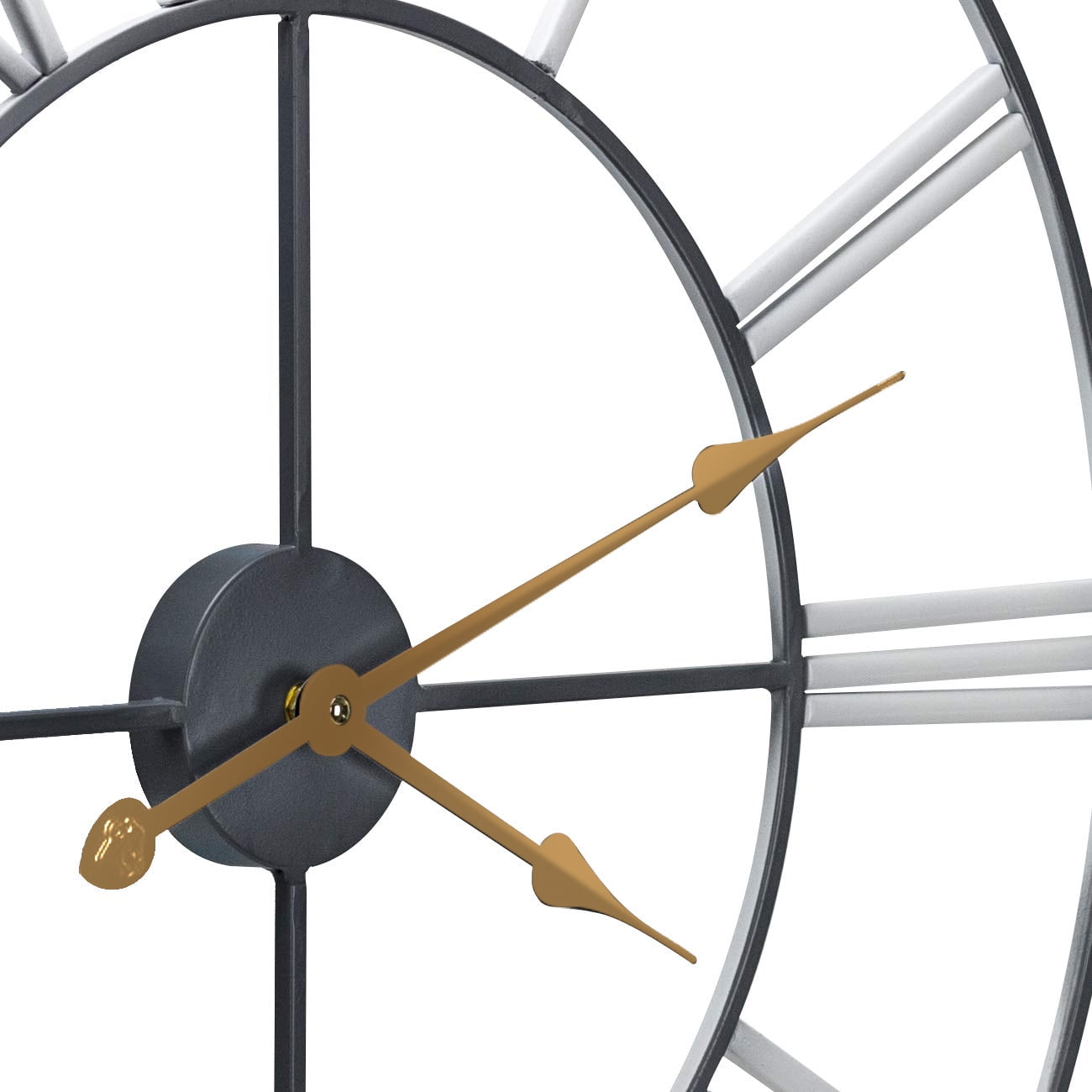 GGI Decor Quartz Farmhouse Indoor Oversized Wall Clock, Easy To See Roman Numerals