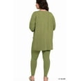 thumbnail image 6 of Zenana Women's Plus Size Soft Brushed Fabric V-Neck Long Sleeve Top & Leggings - 2 Pieces Set, 6 of 7