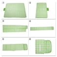 thumbnail image 5 of Unique Bargains Picnic Blanket Beach Mat Lightweight with Handle Green White 200x200cm, 5 of 7