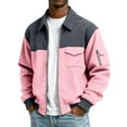 thumbnail image 2 of Mens Jacket Bomber Zip Up Flight Lightweight Jackets Casual Stylish Fall Winter Coats Pink XL, 2 of 4