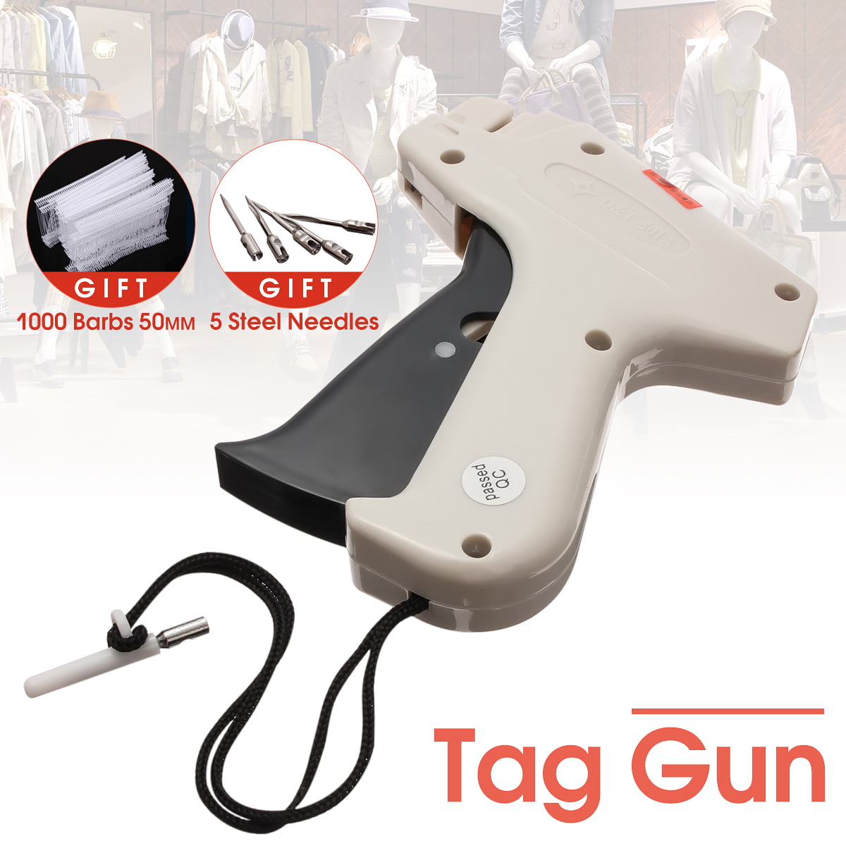 5000pcs 2" Price T Ogrmar Clothing Garment Price Label Tagging Tag Gun/Machine 