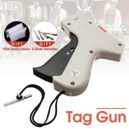 Clothes Garment Price Label Tag Gun Tagging Machine + 1000 Barbs + 5 Steel