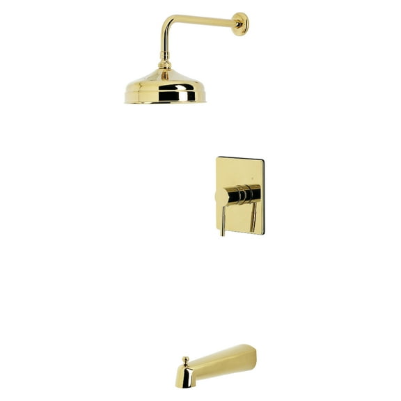 Kingston Brass KB6342DL Concord Single-Handle Pressure Balanced Tub and Shower Faucet, Polished Brass