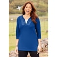 thumbnail image 2 of Catherines Women's Plus Size Suprema Lace Trim Duet Top, 2 of 6
