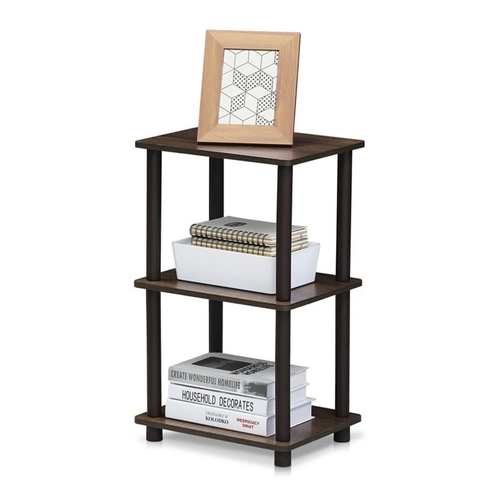 Furinno Turn-N-Tube Engineered Wood 2 Space Shelf in Walnut/Brown