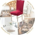 thumbnail image 5 of Stretch Chair Covers for Dining Room,Set of 4/6/8 Parsons Chair Slipcovers Universal Removable Washable Anti-Dust Soft Super Fit Chair Protector for Kitchen Banquet Ceremony-6-Red wine, 5 of 8