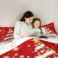 thumbnail image 4 of Homewish Teens Xmas Tree Snowflakes Bedding Comforter Set 7pcs,Merry Christmas Queen Bedding Sets Super Cozy,Happy New Year Queen Sheet Sets,Breathable Home Decor,Reversible, 4 of 8
