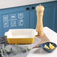 thumbnail image 2 of SWEEJAR Ceramic Baking Dish, Rectangular Small Baking Pan with Double Handles, 22OZ for Cooking, Brownie, Kitchen, 6.5 x 4.9 x 1.8 Inches (Yellow), 2 of 6