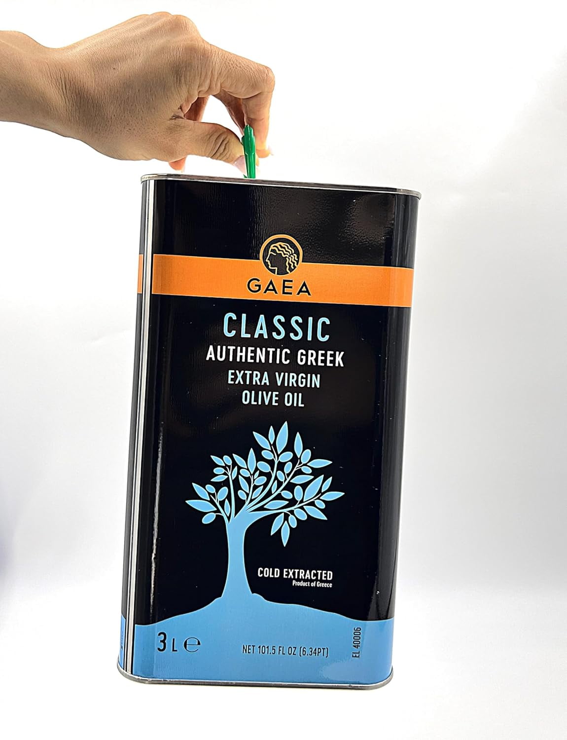 GAEA Classic Authentic Greek Extra Virgin Olive Oil, 101.5 fl oz (3L)
